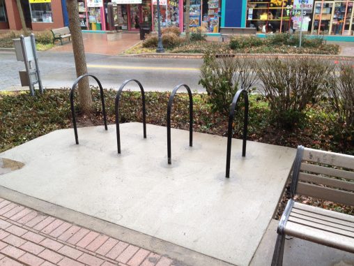 Bike racks, installed